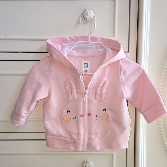 Pink bunny Gap hoodie - Picture 1 of 2